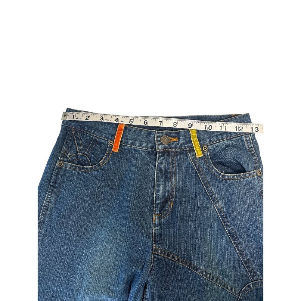 Vintage Y2K Mary-Kate and Ashley Denim Capri Jeans Girls 12 – Rainbow Belt Loops - Picture 5 of 7